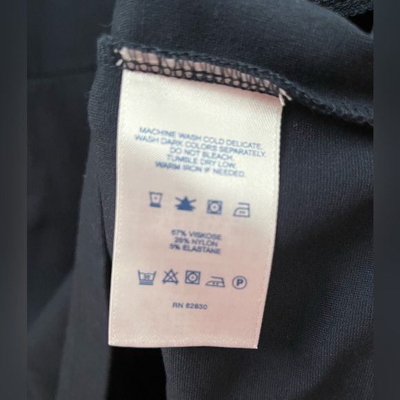 Lands’ End Navy Sleeveless Sheath Dress Size 16 Career Work Office Pockets - Picture 7 of 7